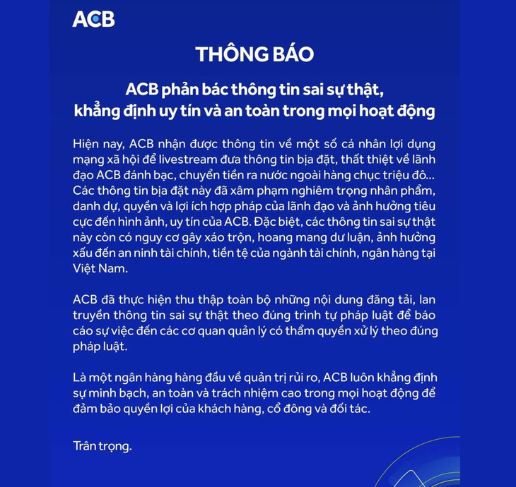anh-man-hinh-2025-01-04-luc-200227-17359957667981453694642 ACB lên tiếng thông tin ‘lãnh đạo ngân hàng đánh bạc hàng chục triệu USD’ - Ảnh 1.