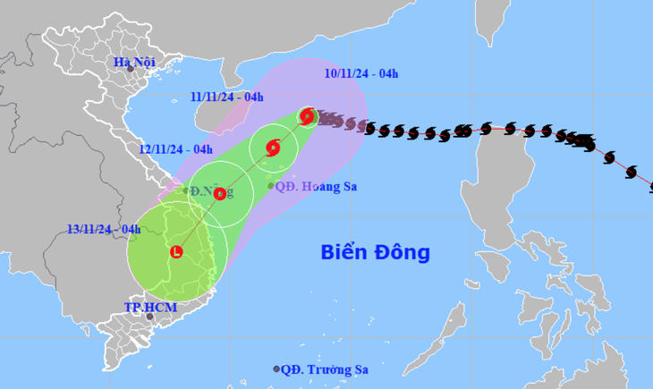 bao-so-7-1731193108758679105617 Bão Yinxing đang đổi hướng, đi về vùng biển Trung Bộ - Ảnh 1.