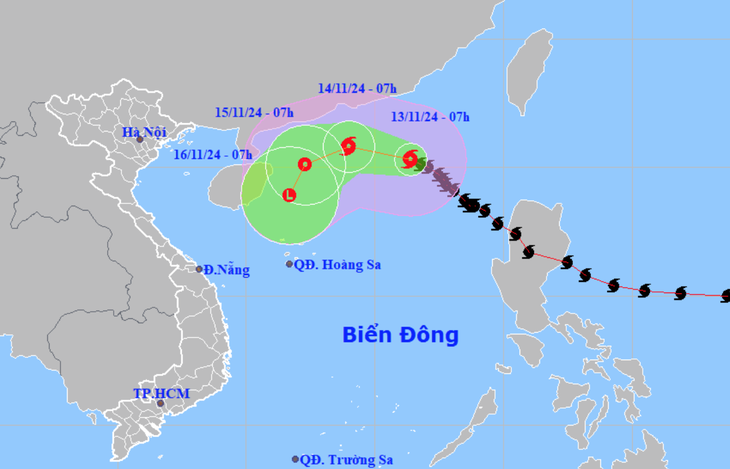 bao-so-8-toraji-1-1731464417339976055925 Bão số 8 đang suy yếu, một cơn bão khác đang hướng vào Biển Đông - Ảnh 1.