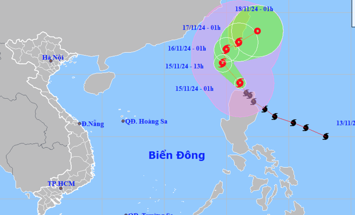 bao-usagi-1731629900002135892593 Bão Usagi khả năng vào Biển Đông, liệu có ảnh hưởng đến Việt Nam? - Ảnh 1.
