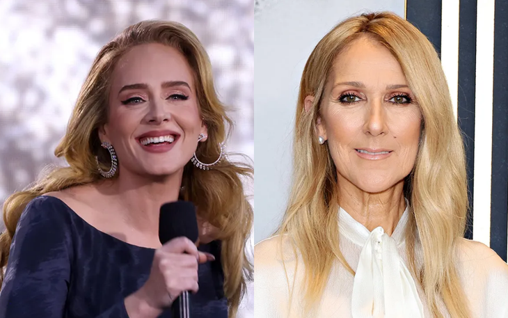 Adele và Celine Dion ôm nhau khóc gây sốt mạng xã hội - Ảnh 1. Adele, Celine Dion ôm nhau - Ảnh 1.